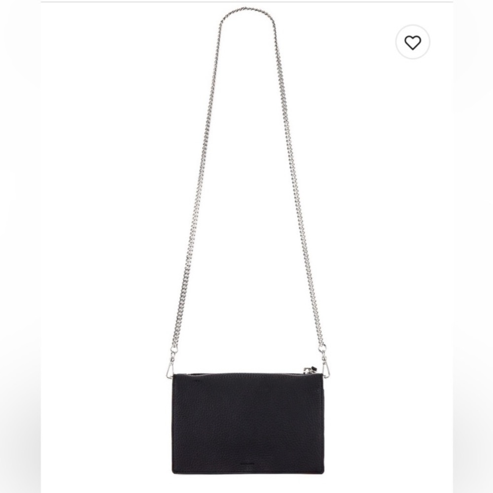 All Saints Fetch Leather/Chain Crossbody Wallet - Picture 5 of 16